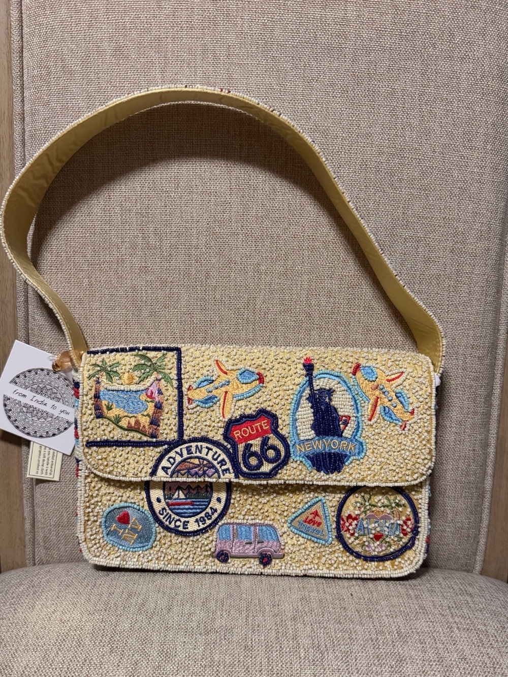 Viral beaded Route 66 purse - Picture 1 of 4